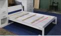 Location of yellow SKU sticker on inside of bed frame