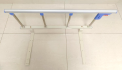 Recalled Neaude Adult Portable Bed Rail with silver top rail – top view
