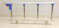 Recalled Neaude Adult Portable Bed Rail with silver top rail – front view