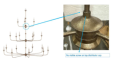 Recalled Currey & Company Nottaway Chandelier - no visible screw
