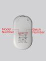 The model and three-digit batch number are printed on the OCOOPA Rechargeable Hand Warmers’ underside
