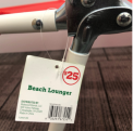 Recalled Beach Loungers - Representative label 