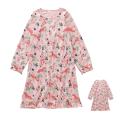 Recalled AllMeInGeld Children’s Nightgown with Matching Doll Nightgown in Pink with Unicorn Print