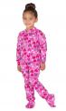 Pink and White Hearts Children’s Footed Pajamas