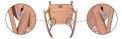 The recalled rocking chairs can be identified by washers and screws located under the seat, near the legs.