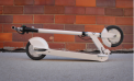 Glion SmartScooter Model 100 White in Folded Position