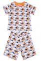 Klever Kids Short-Sleeved Allover Shark Pajama Set