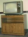 Brown Oak (Model 5155) TV Stand with TV