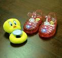 Recalled Tweety Rattle and Tweety girls' jelly swimwear sandals