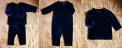 Recalled velvet baby garments: cardigan (shown with pants), coveralls, and long-sleeve tee