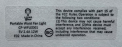 Label on Back of Recalled Rechargeable Portable Waist Fan