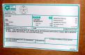 Sticker showing serial number on recalled water heater