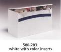 Recalled toy box, model 580-283, in white with color inserts