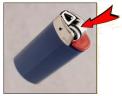 Image of lighter with a child-resistant mechanism