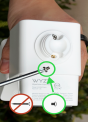 The short pan-head screws should be used to attach the solar panel to the camera. The long flat-head screws are for mounting the unit to the side of a house.
