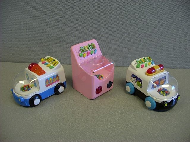 Toy Ice Cream Car, Police Car, and Washing Machine