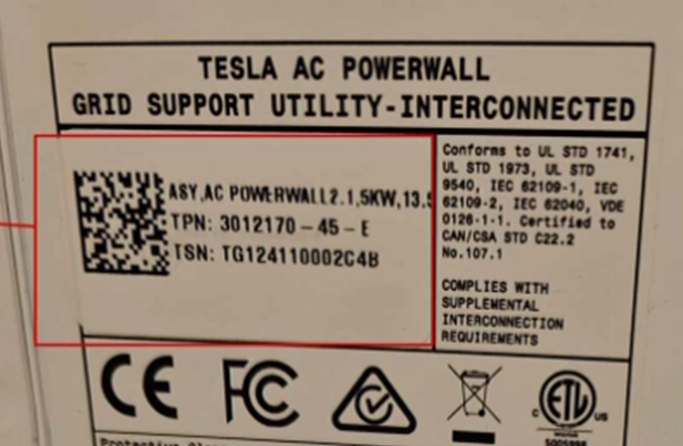 Tesla Recalls Powerwall 2 AC Battery Power Systems Due to Fire and Burn Hazards; Risk of Serious Injury or Death
