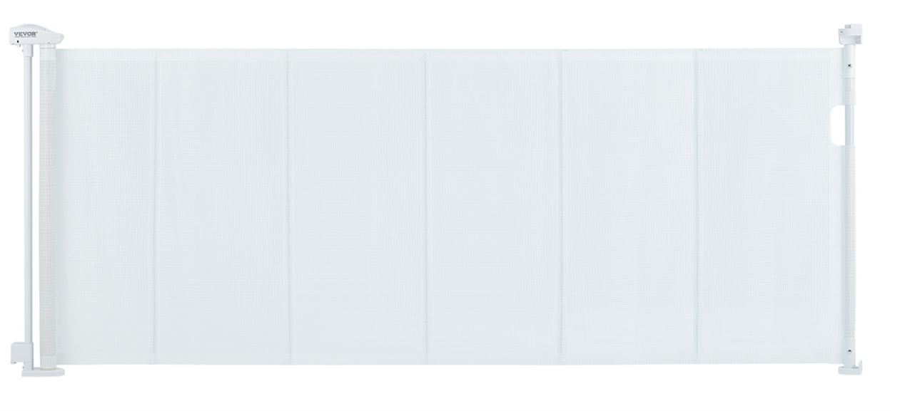 Recalled Vevor Retractable Baby Gate, model number YJ-3371 in white
