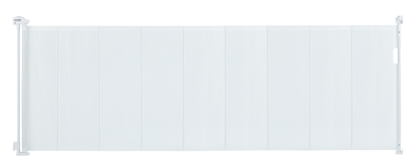 Recalled Vevor Retractable Baby Gate, model number YJ-33110 in white