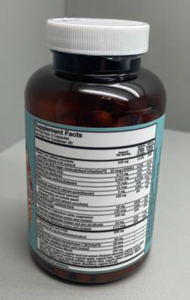 Recalled Dr. Fuhrman Gentle Prenatal Multivitamin + D3 (120ct) - back