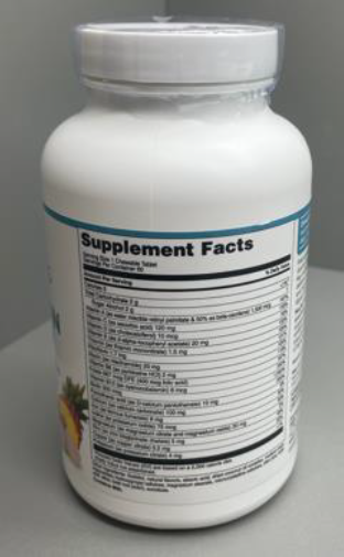 Recalled NuLife Advanced Bariatrics Multivitamin Chewable Tablets (60ct) - back