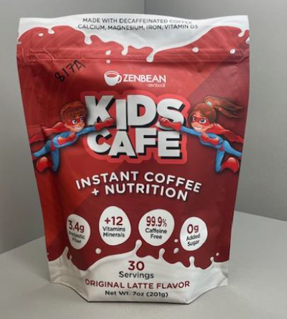 Recalled Zenbean Kids Café Instant Coffee+ Nutrition Original Latte (30srvs) - front