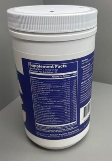 Recalled Bari Life Complete Bariatric Vitamin Formula, Watermelon (60srvs) - back