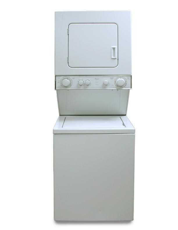 Combination washer and gas dryer units