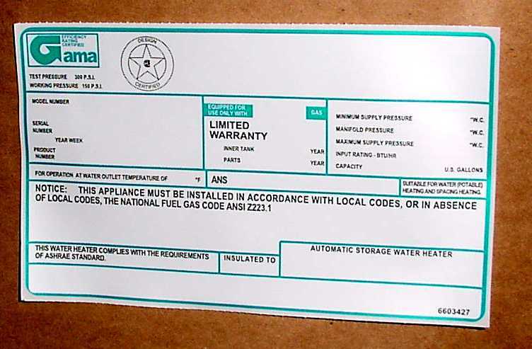 Natural gas water heaters under the following brand names: American Proline, Envirotemp, Mor-Flo, Powerflex, Premier Plus and US Craftmaster
