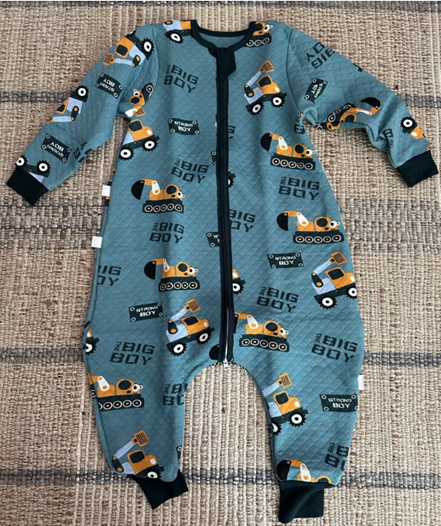 Recalled Zigjoy Toddler Sleep Sack with Feet – Excavator print