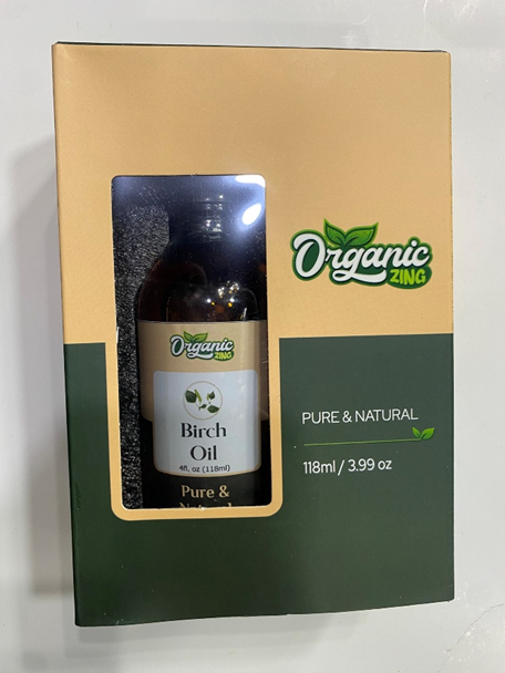 Recalled Organic Zing Birch Essential Oil Bottle – in packaging