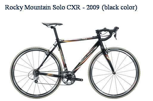Picture of recalled Rocky Mountain Solo CXD 2009 black color bicycle