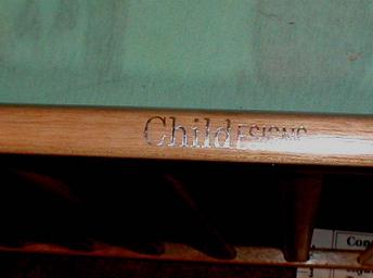 Picture of name 'ChildESIGNS' on teething rail