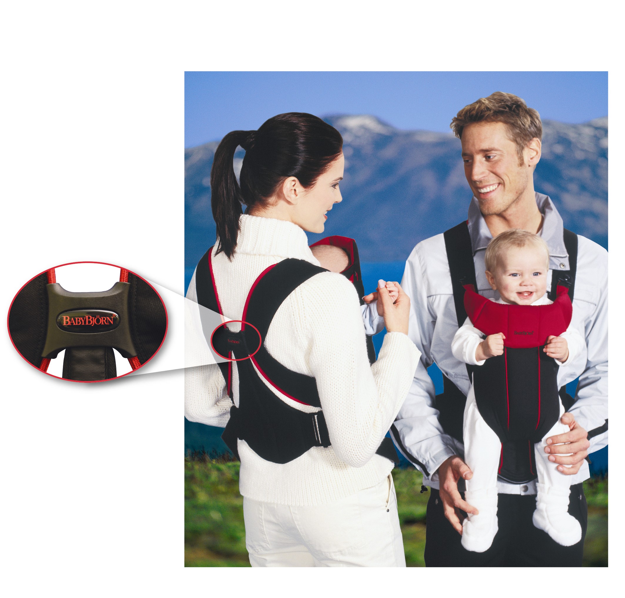 baby bjorn carrier black and red