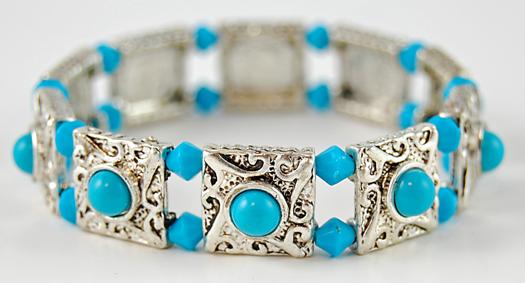Decorative Stretchable Aqua Bracelets