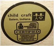Picture of 'child craft' label for recalled crib