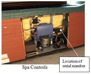 Picture of Location of Serial Numbers