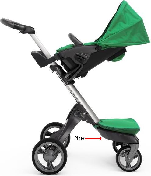 Picture of Recalled Stroller indicating plate