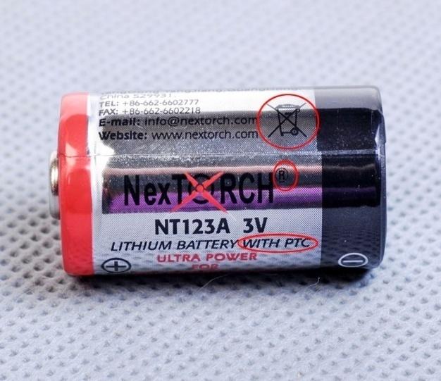 Picture of New Battery with Registered Symbol