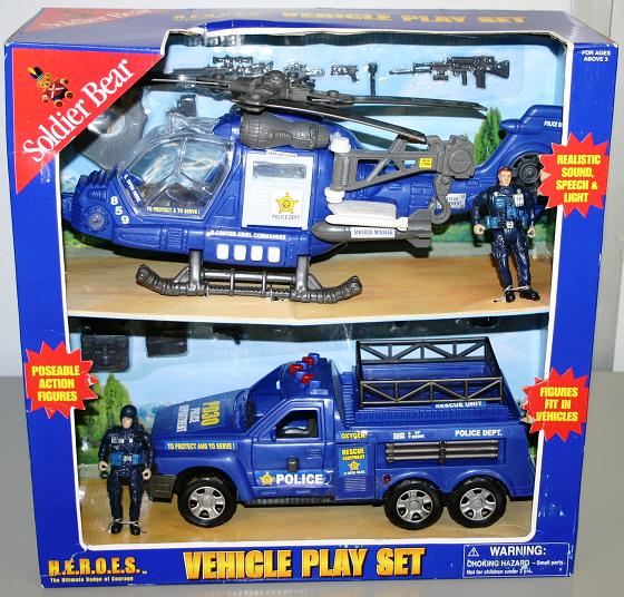 Picture of Recalled Soldier Bear Police Vehicle Toy Set