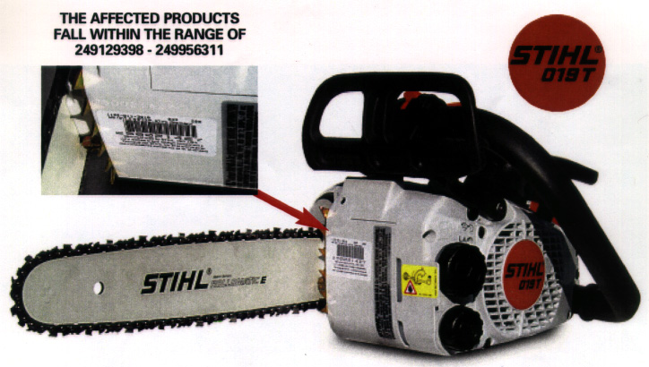 Where is the Serial Number on a Stihl Chainsaw 