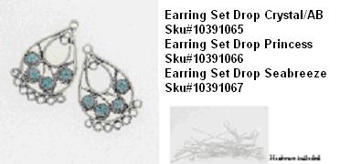 Picture of Recalled Earring Set Drop Crystal/AB SKU# 10391065, Earring Set Drop Princess SKU# 10391066, Earring Set Drop Seabreeze SKU# 10391067