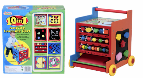 Wooden Pull-Along Alphabet & Math Blocks Wagons, Wooden Pull-Along Learning Blocks Wagons, 10-in-1 Activity Learning Carts, and Flip-Flop Alphabet Blocks