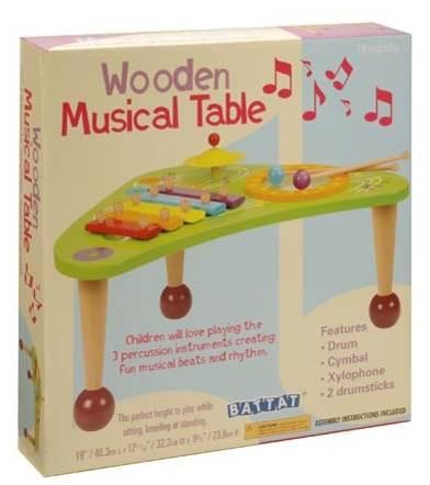 Picture of recalled Musical Wooden Table Toy Packaging