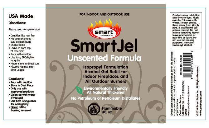 alt=Picture of label on recalled SmartJel Pourable Gel Fuel