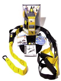 Picture of recalled suspension trainer device and its packaging