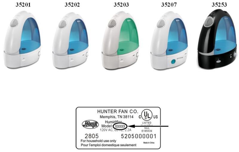 Picture of Recalled Humidifiers