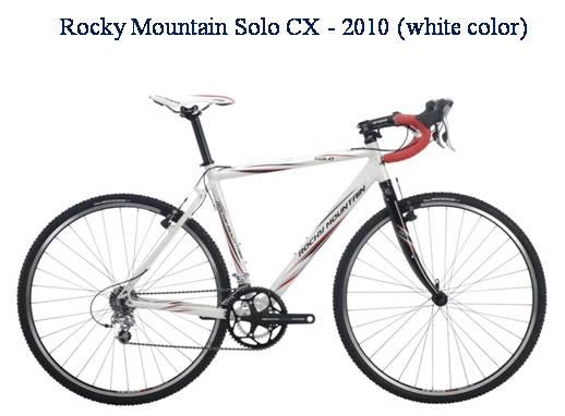 Picture of recalled Rocky Mountain Solo CX - 2010 white color bicycle