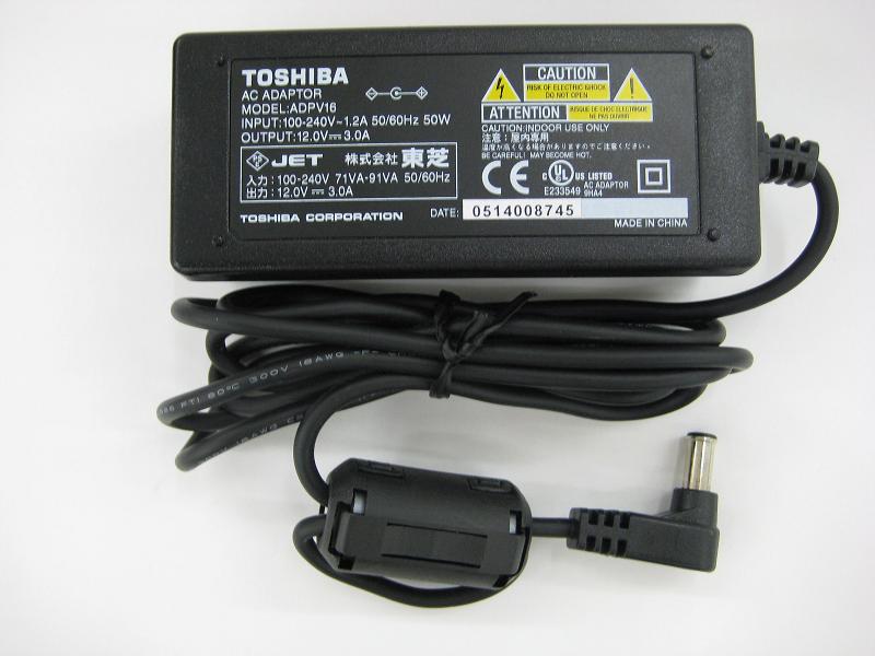 "Picture of Toshiba AC Adapter Model Number ADPV16