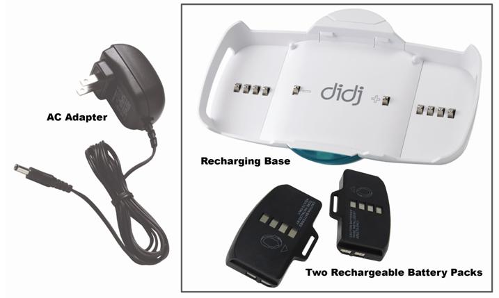 Picture of Recalled Rechargeable Batteries and Recharging Station for Didj Custom Gaming System